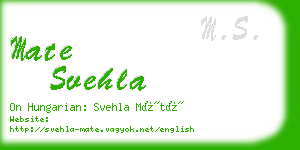 mate svehla business card